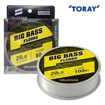 토레이 솔라롬 빅배스 후로로 카본 배스라인 배스낚시줄 20lb 25lb 80m 100m, 솔라롬 빅배스 카본 80m