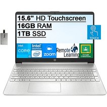 게이밍 2022 HP 15.6amp34 HD 터치스크린 노트북 컴퓨터 10세대 인텔 코어 i31005G1 16GB RAM 1TB SSD UHD 그래픽 620 오디오 웹캠 USBC