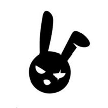 새차선물 고품격 가성비 좋은 블랙/실버 토끼 자동차 스티커 백미러 사이드 데칼 스트라이프 비닐 트럭 차, 01 Black_01 XS 15cm  tall