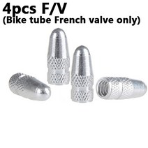 자전거 바퀴 타이어 부품 재료 4pcs 알루미늄 합금 도로 mtb 트랙 레이싱 튜브 휠 fv 프랑스어 밸브 캡 presta 공기 밸브 캡 6 색, 프랑스 4PCS 실버