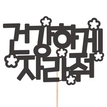 비비드레인 메세지픽 케이크토퍼, 67-건강하게자라줘, 1개