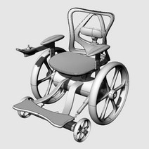 스쿠터 전동차 계단용 휠체어 노인 전동 코뿔소 모델링 C4D/3Dmax/Maya