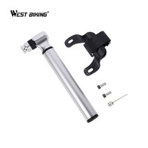 WEST BIKING-미니 300 Psi 자전거 펌프 MTB 로드 바이크 핸드 에어 펌프 타이어 레버 패치 슈레더 프레스타 밸브 사이클링, Single Pump Silver