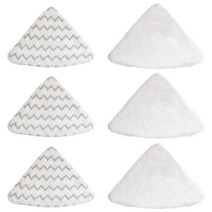 극세사걸레 6 Pack Steam Mop Replacement Pads Compatible For Bissell Poweredge And Powerforce Lift-Off 207, [01] Black