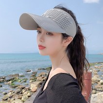 믹스어블 여성 남성 니트 썬캡 골프 선바이저 밴딩 모자 챙이 긴모자