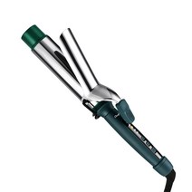 CkeyiN 40mm 웨이브 봉고데기 컬링 아이론 봉고데기 여신 헤어스타일러 고데기 프리볼트 5단 온도조절, 그린, HSS19