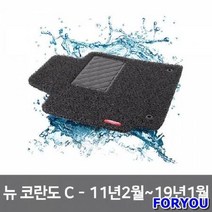 ForU591 차량 발매트 자동차 카매트 코일 매트 뉴 코란도 차박용매트 자동차깔판, 그레이, 쌍용