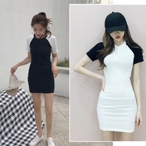 딱붙는 미니원피스 여성스런 바디라인 여름원피스