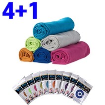 4+1 총5개 냉타올 쿨타올 땀타올 등산 타올 목수건 쿨링 타월 얼음 스포츠 수건, 랜덤 5개