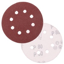 5인치 원형사포 10매 샌딩 페이퍼 8홀사포 광택 CU, 05.적색8홀(#120x10매)