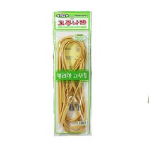 찰고무 넓적 노랑 의류 생고무줄 4p 3.5mm 5개