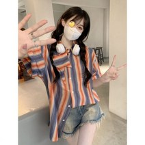 심플 데일리룩 체크 디자인감 얇은 시스룩 스프라이트 스트라이프 셔츠 루즈핏 나른 번개넥 코트 드라이브 매콤