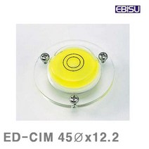 에비스 원형 수평기 ED-CIM 45파이x12.2 16g 투명 (1EA) 자석수평 각도기 수평기 측정공구 자 줄자 각도기 수평기