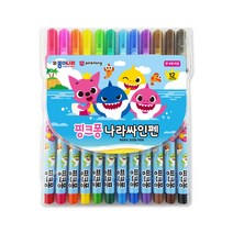 종이나라 핑크퐁 싸인펜 12색, 40개