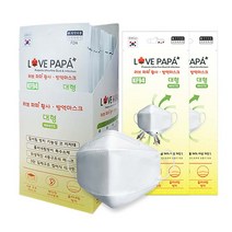 러브파파 마스크 KF94 모든원자재100% 국산 식약처허가, 러브파파KF94마스크- 50매