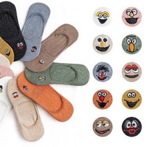 여성 페이크삭스 덧신 캐릭터 자수 양말
