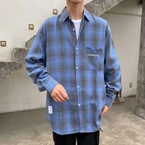 체크 무늬 셔츠 남성용 긴팔 여름 얇은 섹션 트렌디 한 잘 생긴 캐주얼 모든 경기 셔츠 재킷