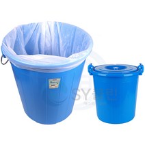만능용기 55리터 75리터 110리터 파란용기 행사장휴지통 대용량물통, 55L, 1개