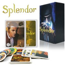 마작패 보드게임 마작 세트 splendor board game 영어 스페인어 버전 홈 파티 성인 금융 가족 카드 놀이, 화려함 스페인어