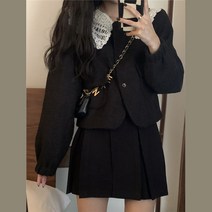 트위드셋업 홈쇼핑 트위드 흑청 아나운서 투피쓰 자켓 럭셔리 단톤 하객룩 2022 상견례룩 세트 빅사이즈