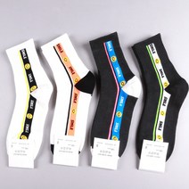 세로네온 여성양말 패션 여자 중목양말