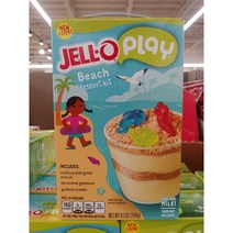 Jell-O 미국직구 Play Beach Dessert kit 바닐라 푸딩믹스 264g 4팩 시리얼
