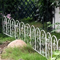 유럽식 단철 작은 울타리 철제 울타리 펜스 프레임 정원 꽃 담장 조립식 휀스 꽃밭, 【검정】 작은 펜스