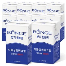 롯데푸드 번지 휩 토핑 식물성 휘핑크림 1L (10개)