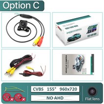 어라운드 카메라 자동차 룸미러 전방 후방 사이드 서라운드 뷰 Greenyi 170 ° ahd 1080p 차량 후면보기 카메라 자동차 역방향 블랙 어안 렌즈 야간 투시경 방수, c-동적 궤적