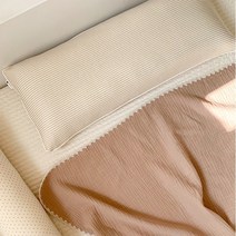 어텀31 오가닉코튼 인견 양면 아기 와이드베개, 체크+매쉬 속통