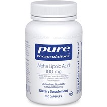 순수 캡슐화 알파 리포산 100mg 간 지원을 위한 ALA 보충제 항산화제 신경 및 심혈관 건강 유리기 및 포도당 S