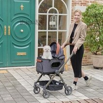 애견용유모차 #로얄테일즈그레이스 프리미엄 디럭스탈착접이강아지트럭육송소탕원 예정, 02 다크 그레이스