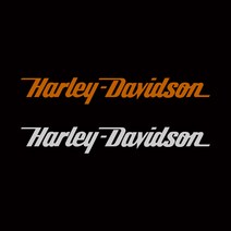 할리데이비슨 로고레터링 스티커 데칼, 250x35mm, 오렌지
