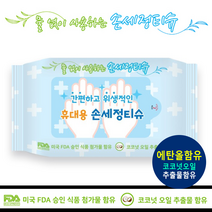 국산 안심손세정 에탄올물티슈+코코넛추출물 외출필수, [국산] 휴대용 손세정티슈20매/인쇄없음