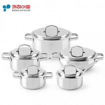 키친아트 통7중 스텐냄비 마스터피스 5종세트/ koonshop 쿤샵, 통7중 마스터피스(5종세트)