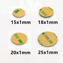 자석 강력자석 냉장고자석 원형자석 10 개몫 네오디뮴 자석 151 181 201 251 벨트 3M 자기 접착제 N35 NdFe, 03 20x1mm