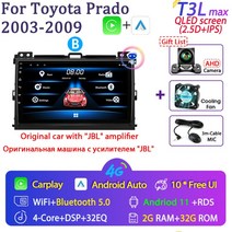 도요타 랜드 크루저 프라도 120 3 렉서스 GX470 J120 2003 2009 카플레이 멀티미디어 스테레오 내비게이션 안드로이드 12 2 딘, 8. Max CameraB