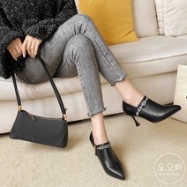 도오빠 여성 가죽 부티힐 하이힐 스틸레토 키높이 8cm 부티 구두 앵클 부츠 로퍼 가을 겨울 여자부티힐 발편한 신발
