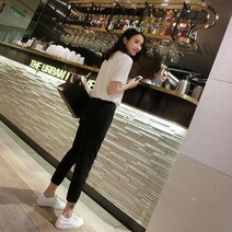 정장바지 여자 키 작은 바지 빅사이즈 9부 정장바지 날씬해 보이는 캐주얼 바지 추팔부바지