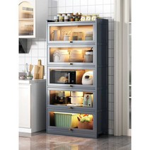 냉장고틈새장 그릇장식장 틈새장 부엌 주방 가정용 수납 공간활용 찬장, 03 그레이 6단 70