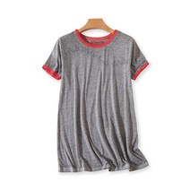 여름반팔티 워싱 면 구제 t셔츠 여성 와이드 루즈핏 빅 판 캐주얼상의 티셔츠 707658254