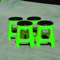 국산 야외 이층 파라솔 테이블/보조의자/야외용/편의점/캠핑/정원/세트, 뱅뱅이의자 그린4개