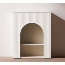 성수동감성 탬바보드 벽난로형 디자인 소품전시 거실 수납장(80cm) 벽걸이TV 미니 TV