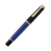 펠리칸 만년필 F Fine Point 細字 남성 여성 Souveran M400 Blue Stripe