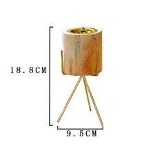 초 모기 플레인 스머지스틱 스틸 피우기 인센스 세라믹 스퀘어글래스 냄새 황동, 삼각대 우드 향로-골드 라지
