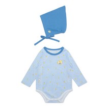 [블루독베이비hd] 23S S BL)레몬체크바디수트SET 4317004005 (바디수트 출산선물)
