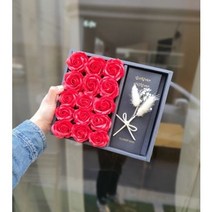 플라워맨 어버이날 용돈봉투 박스 환갑 부모님 생신 비누꽃장미 첫월급현금선물 여자친구기념일, 화이트, 올화이트