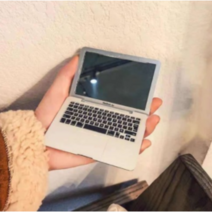 맥북 미니 노트북 거울 손거울 애플 휴대용, 그레이