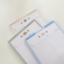 [볼터치들] Fruit cake 노트패드 제본버전 (3color B5), 체리케이크, 레드, 추가함(2장)