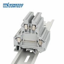 터미널블럭 터미널 단자대 고정식 Ukk3 10pcs 2단 나사 플러그 커넥터 2.5 평방 미터 전기 범용 피드스루 딘 레일 블록 ukk 3, 없음